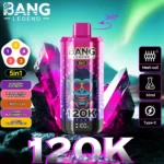 Puff 120k Bang Legend engångsvape: blåbär, hallon, persika, mango, vattenmelon, körsbär, cola, druva, björnbär, is, aprikos.jp