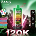 Puff 120k Bang Legend Einweg Vape Strawberry Kiwi Blueberry Watermelon Bear Fudge Bubble Gum Sour Mango Pineapple.jpg Di