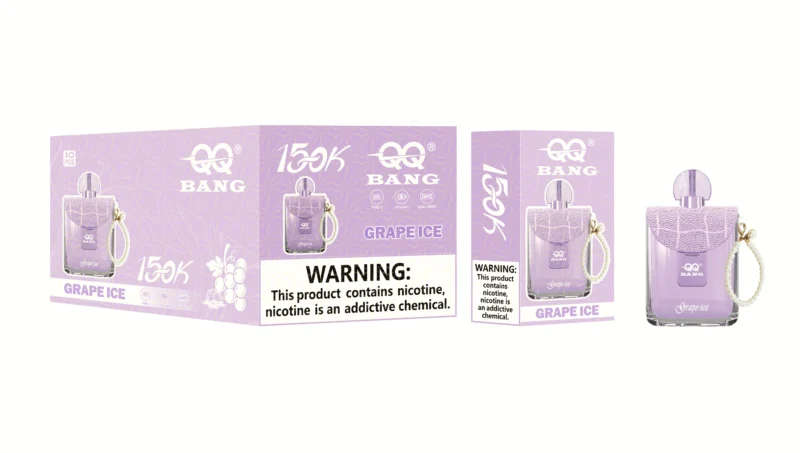 Qq Bang 150k 150 000 bouffées, vapoteuse jetable parfumée Grape Ice 2