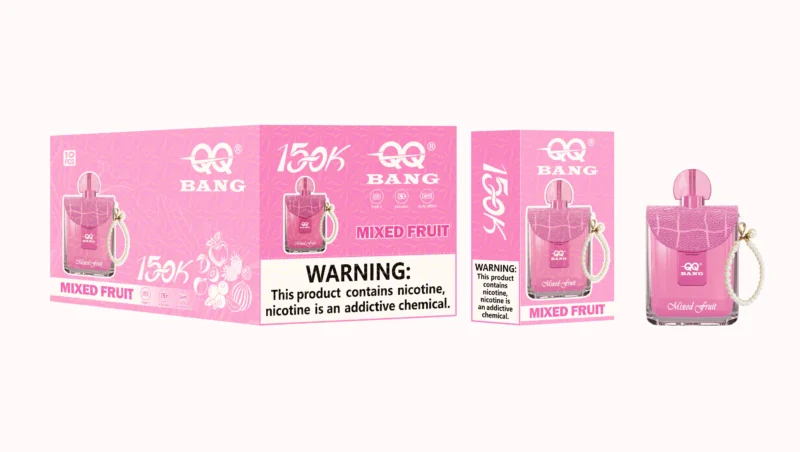 Qq Bang 150k 150 000 bouffées, e-cigarette jetable parfumée aux fruits mélangés