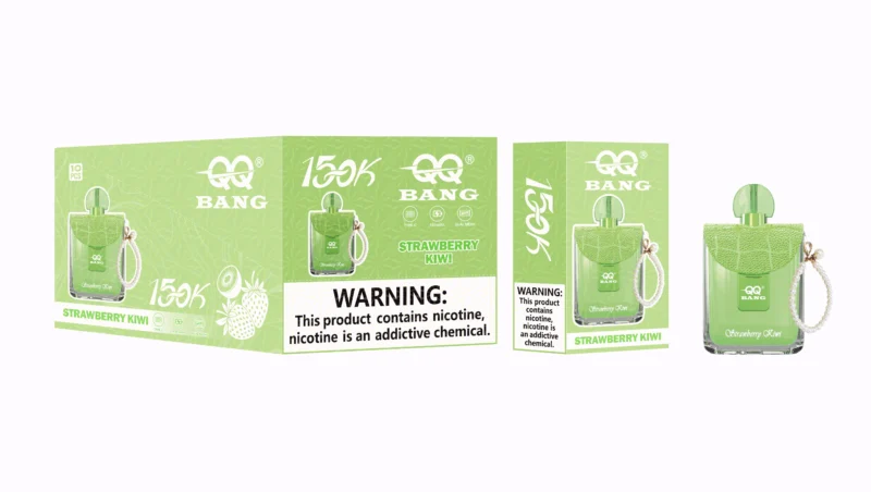 Qq Bang 150k 150 000 bouffées, e-cigarette jetable parfumée fraise-kiwi, 2 appareils jetables
