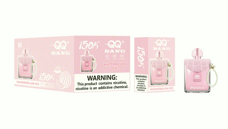 Qq Bang 150k 150 000 bouffées, vapoteuse jetable parfumée « Watermelon Ice », 2 appareils jetables