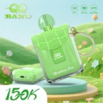 Qq Bang 150k 150 000 bouffées, vapoteuse jetable parfumée à la fraise et au kiwi