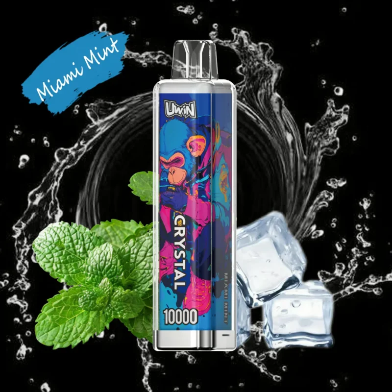 Uwin Crystal 10000 (10 000 bouffées) – Cigarette électronique jetable « Miami Mint »