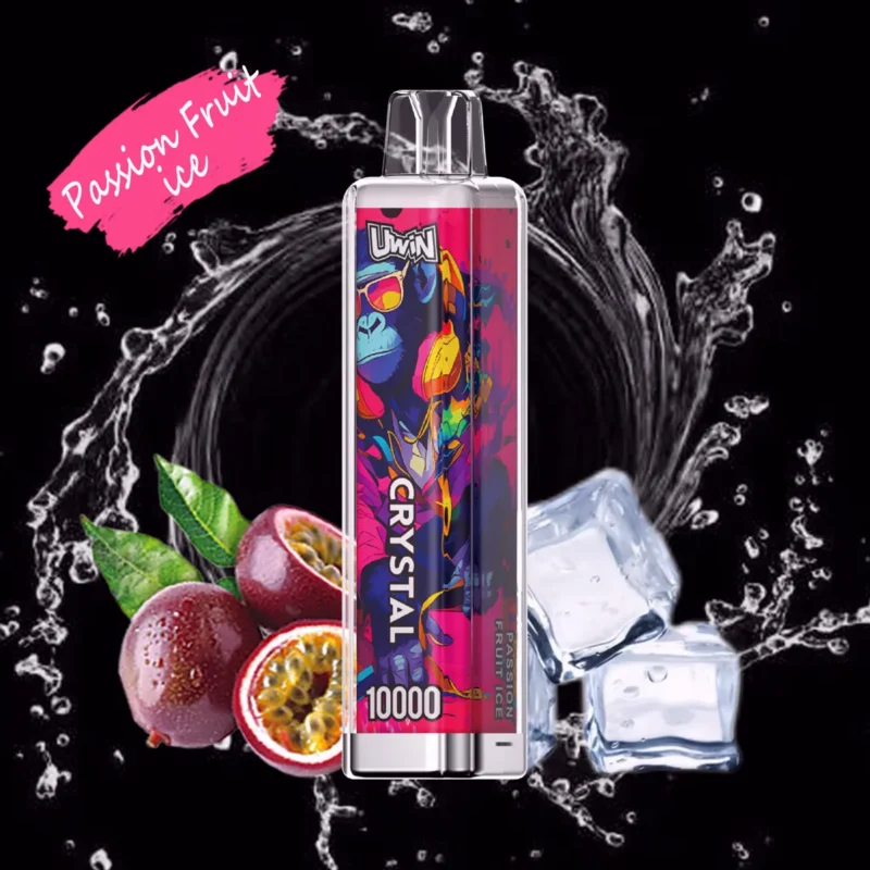 Uwin Crystal 10000 (10 000 bouffées) – Cigarette électronique jetable « Passion Fruit Ice »