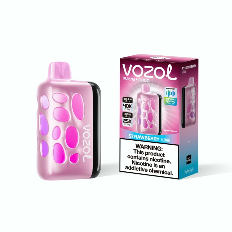 Vozol Rave 40,000 Puffs Disposable Vape Strawberry Kiwi 3 Disposable Device