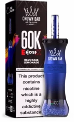 Al Fakher Crown Bar E Hose X 60000 Puffs Einweg Vape Blue Razz Lemonade Disposable Device