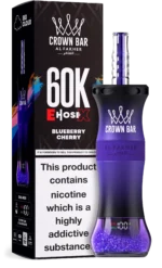 Al Fakher Crown Bar E Hose X 60000 Puffs Einweg Vape Blueberry Cherry Disposable Device