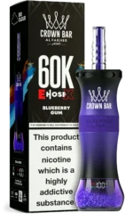 Al Fakher Crown Bar E Hose X 60000 Puffs Einweg Vape Blueberry Gum Disposable Device