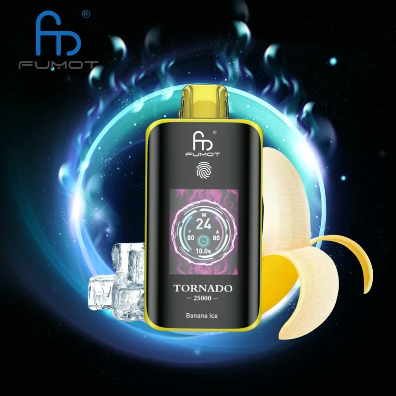 Fumot Tornado 25,000 (25k) Puffs Banana Ice Disposable Vape Device
