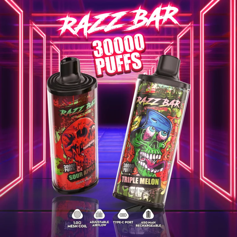 Razz Bar 30 000 bouffées, Eu Warehouse 2, cigarette électronique jetable