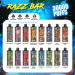 Razz Bar 30 000 bouffées – Liste des saveurs – Cigarette électronique jetable