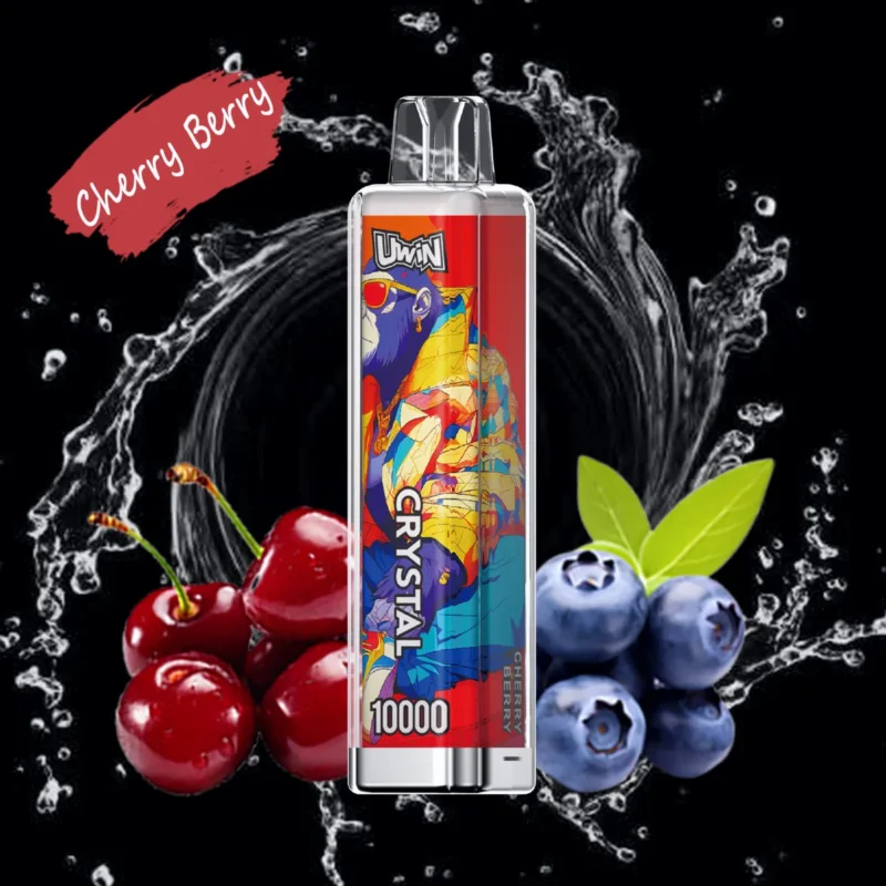 Uwin Crystal 10 000 bouffées – Cigarette électronique jetable saveur cerise-baies