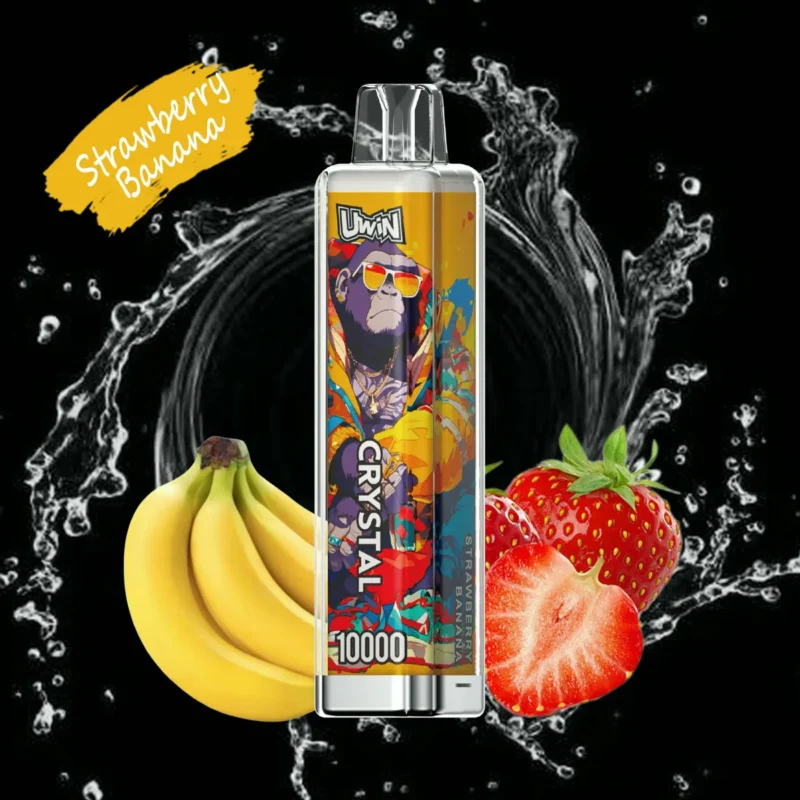 Uwin Crystal 10 000 bouffées – Cigarette électronique jetable saveur fraise-banane