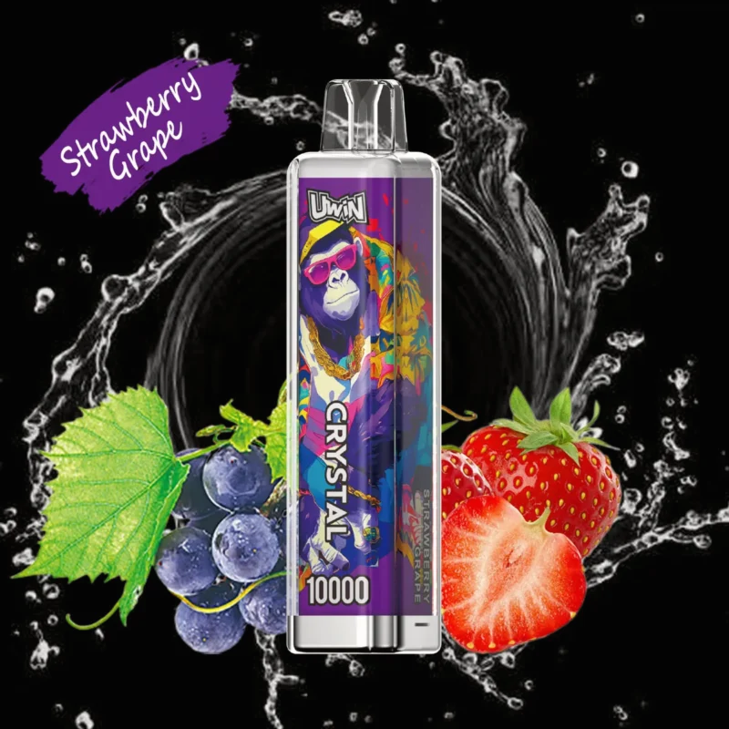 Uwin Crystal 10 000 bouffées – Cigarette électronique jetable saveur fraise-raisin