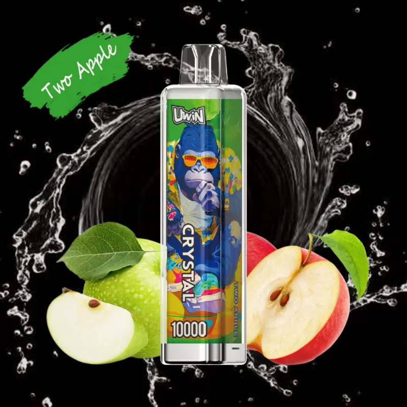 Uwin Crystal 10 000 bouffées – Cigarette électronique jetable « Two Apple »