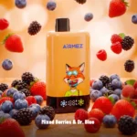 Airmez Fox 2-in-1 Pro 80k Puffs Disposable Vape Mixed Berries Dr. Blue Disposable Device