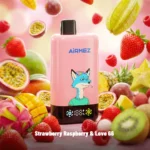 Airmez Fox 2-in-1 Pro 80k Puffs Disposable Vape Strawberry Raspberry Love 66 Disposable Device