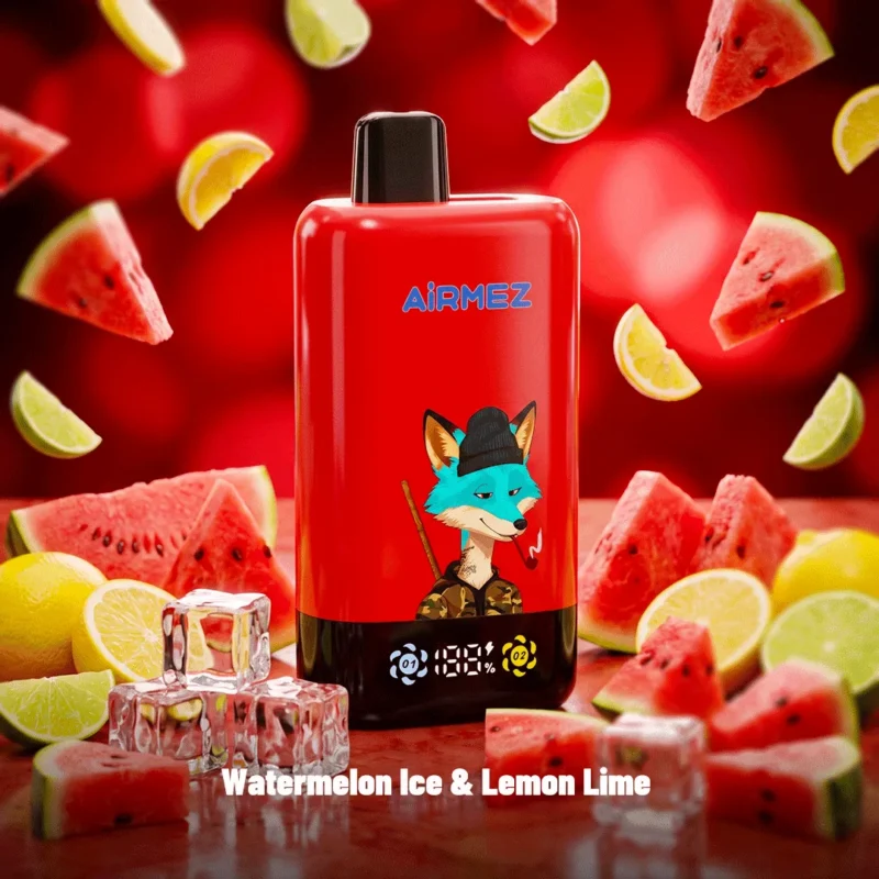 Airmez Fox 2-in-1 Pro 80k Puffs Disposable Vape - Watermelon Ice Lemon Lime Disposable Device