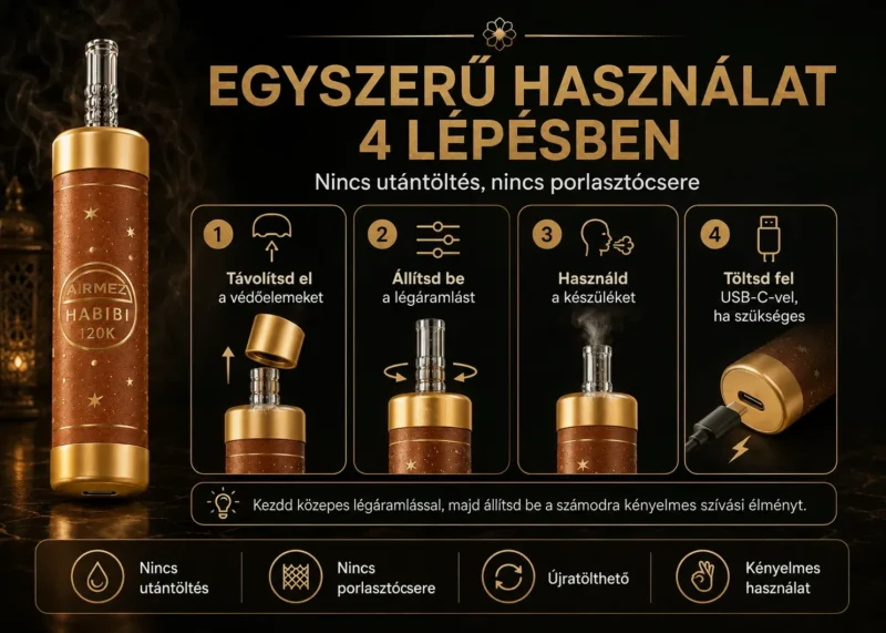 Airmez Habibi 120k, 120 000 bouffées, cigarette électronique jetable