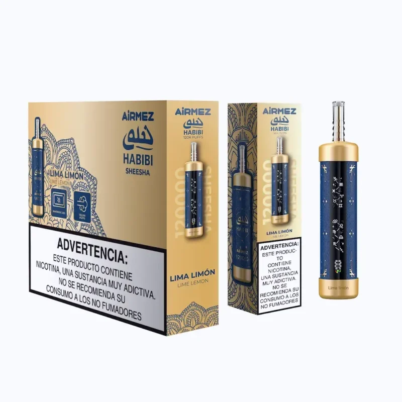 Airmez Habibi 120k, 120 000 bouffées, cigarette électronique jetable au citron vert