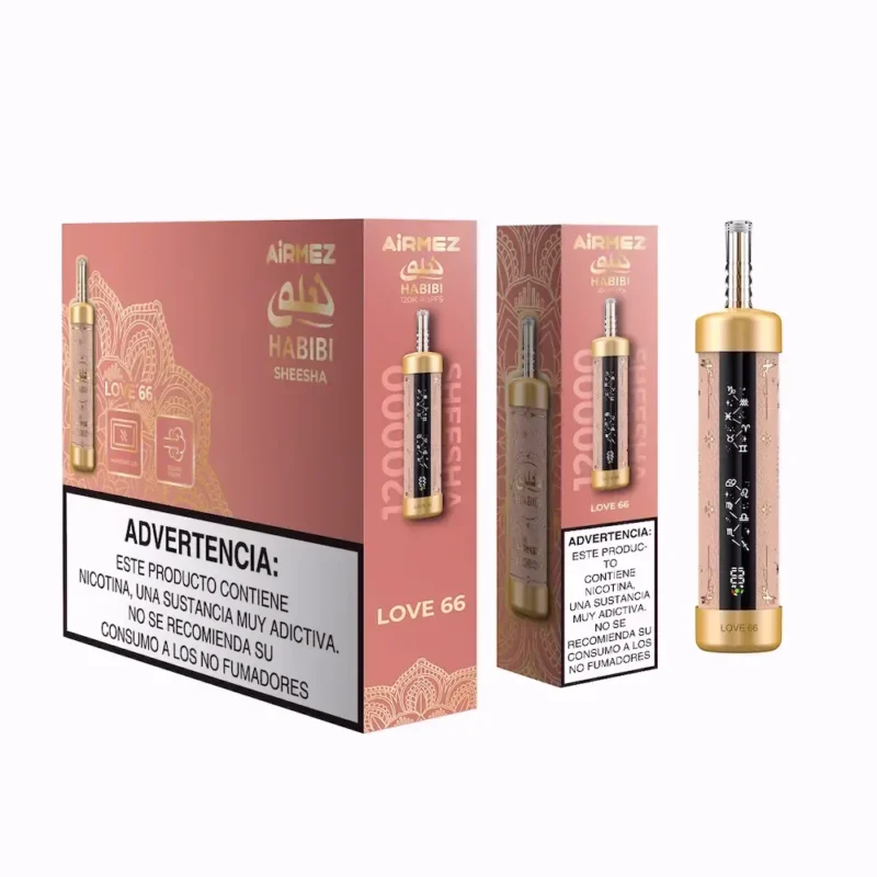 Airmez Habibi 120k 120 000 bouffées, cigarette électronique jetable Love 66