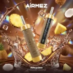 Airmez Habibi 120k, 120 000 bouffées, cigarette électronique jetable à la saveur ananas-noix de coco