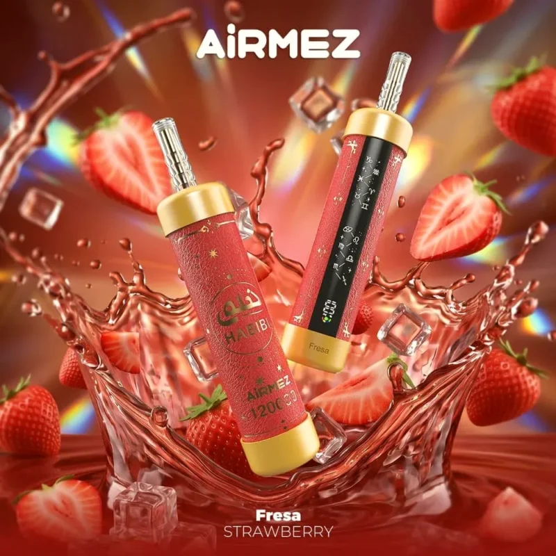 Airmez Habibi 120k, 120 000 bouffées, cigarette électronique jetable à la fraise