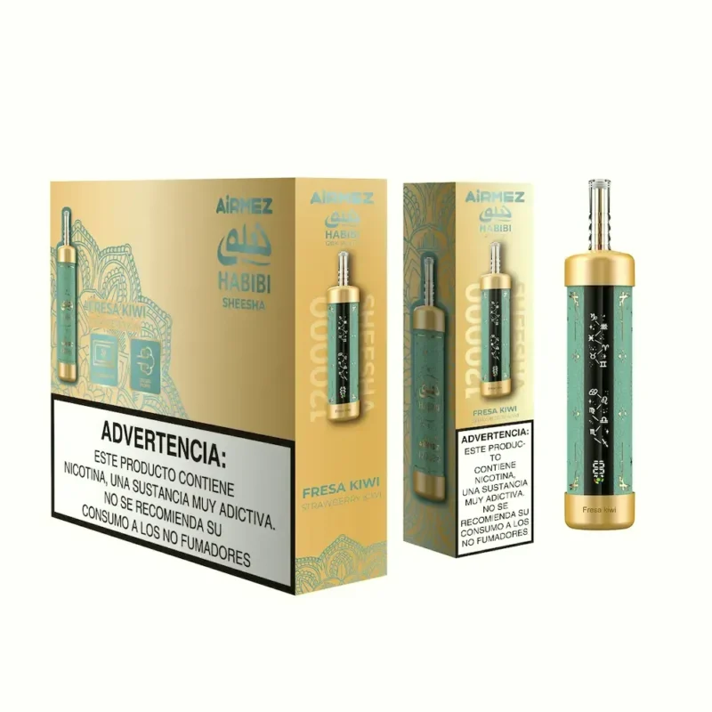 Airmez Habibi 120k 120 000 bouffées, vapoteuse jetable fraise-kiwi, 2 appareils jetables