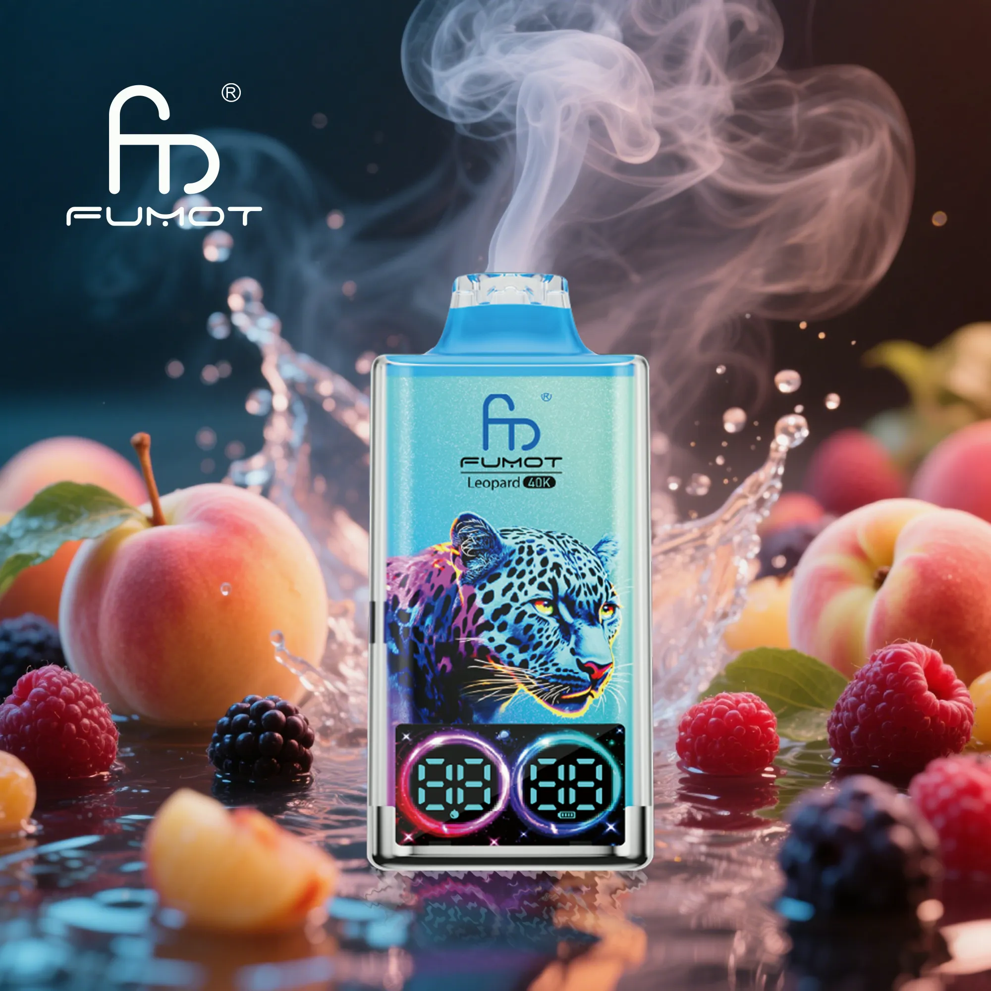 Fumot Leopard 40000 Puffs Einweg Vape Peach Berry Disposable Device