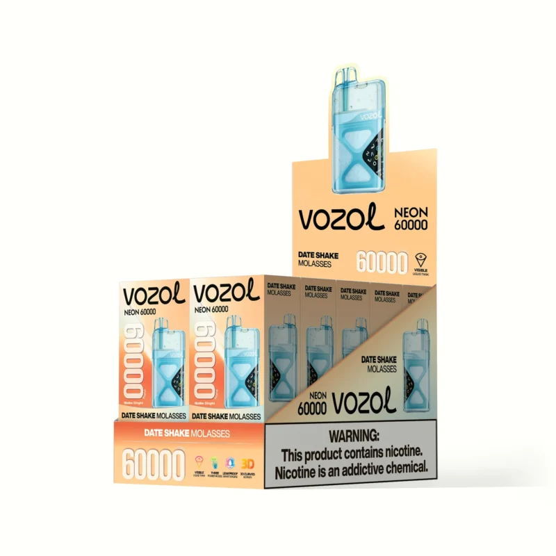 Vozol Neon 60000 60k Puffs Einweg Vape Date Shake Molasses Disposable Device