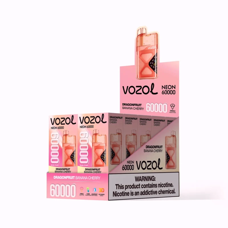 Vozol Neon 60000 60k Puffs Einweg Vape Dragonfruit Banana Cherry Disposable Device