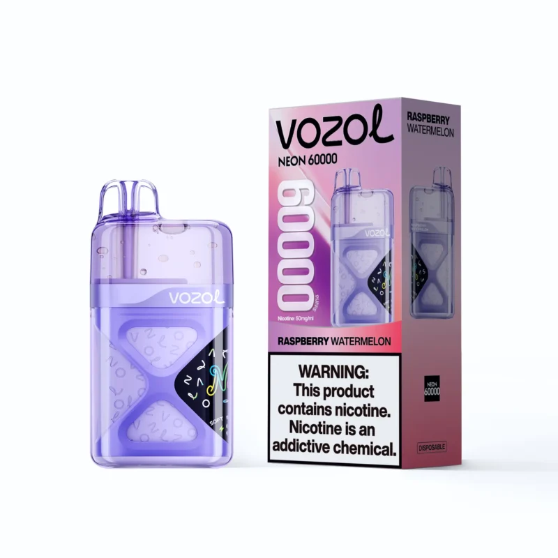 Vozol Neon 60000 60k Puffs Einweg Vape Raspberry Watermelon Disposable Device