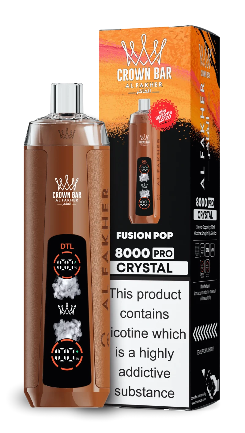 Acevape Al Fakher Crystal 8000 Zuege Einweg Vape Fusion Pop Eu Lager Disposable Device