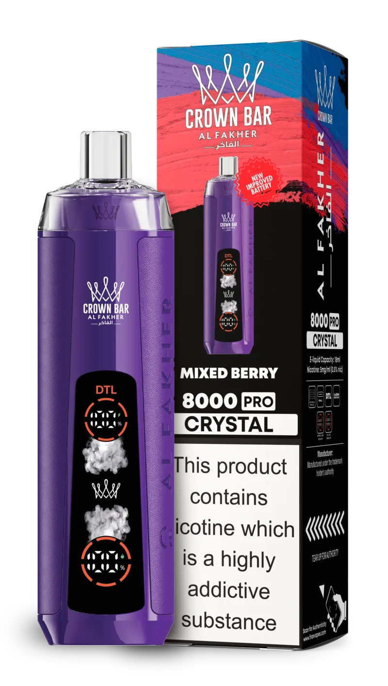 Acevape Al Fakher Crystal 8000 Zuege Einweg Vape Gemischte Beeren Eu Lager Disposable Device