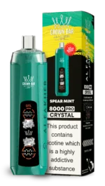 Acevape Al Fakher Crystal 8000 Zuege Einweg Vape Gruenminze Eu Lager Disposable Device