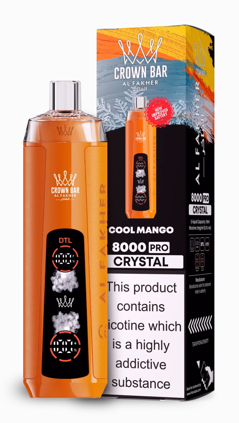 Acevape Al Fakher Crystal 8000 Zuege Einweg Vape Kuehle Mango Eu Lager Disposable Device