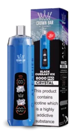 Acevape Al Fakher Crystal 8000 Zuege Einweg Vape Schwarze Johannisbeere Eis Eu Lager Disposable Device