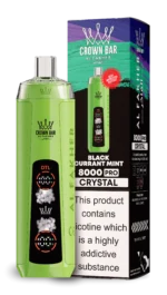 Acevape Al Fakher Crystal 8000 Zuege Einweg Vape Schwarze Johannisbeere Minze Eu Lager Disposable Device