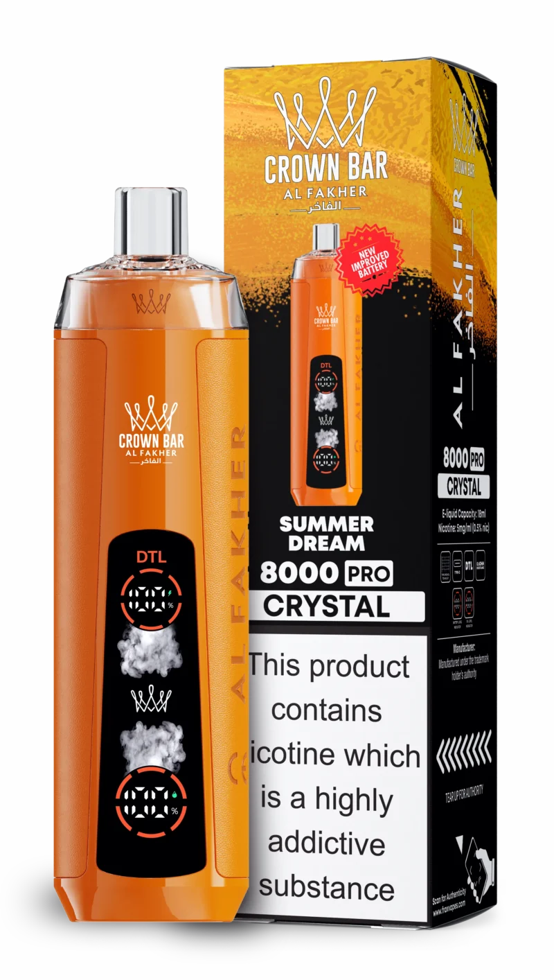 Acevape Al Fakher Crystal 8000 Zuege Einweg Vape Sommertraum Eu Lager Disposable Device
