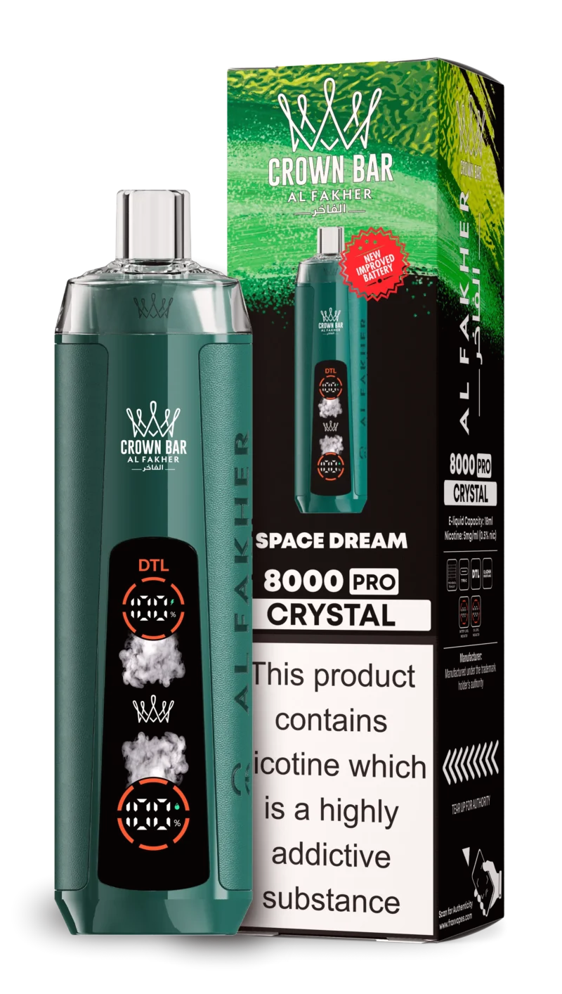 Acevape Al Fakher Crystal 8000 Zuege Einweg Vape Space Dream Eu Lager Disposable Device