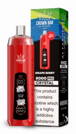 Acevape Al Fakher Crystal 8000 Zuege Einweg Vape Traube Beere Eu Lager Disposable Device