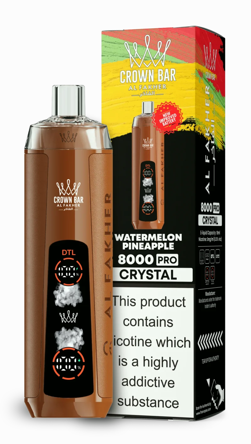 Acevape Al Fakher Crystal 8000 Zuege Einweg Vape Wassermelone Ananas Eu Lager Disposable Device