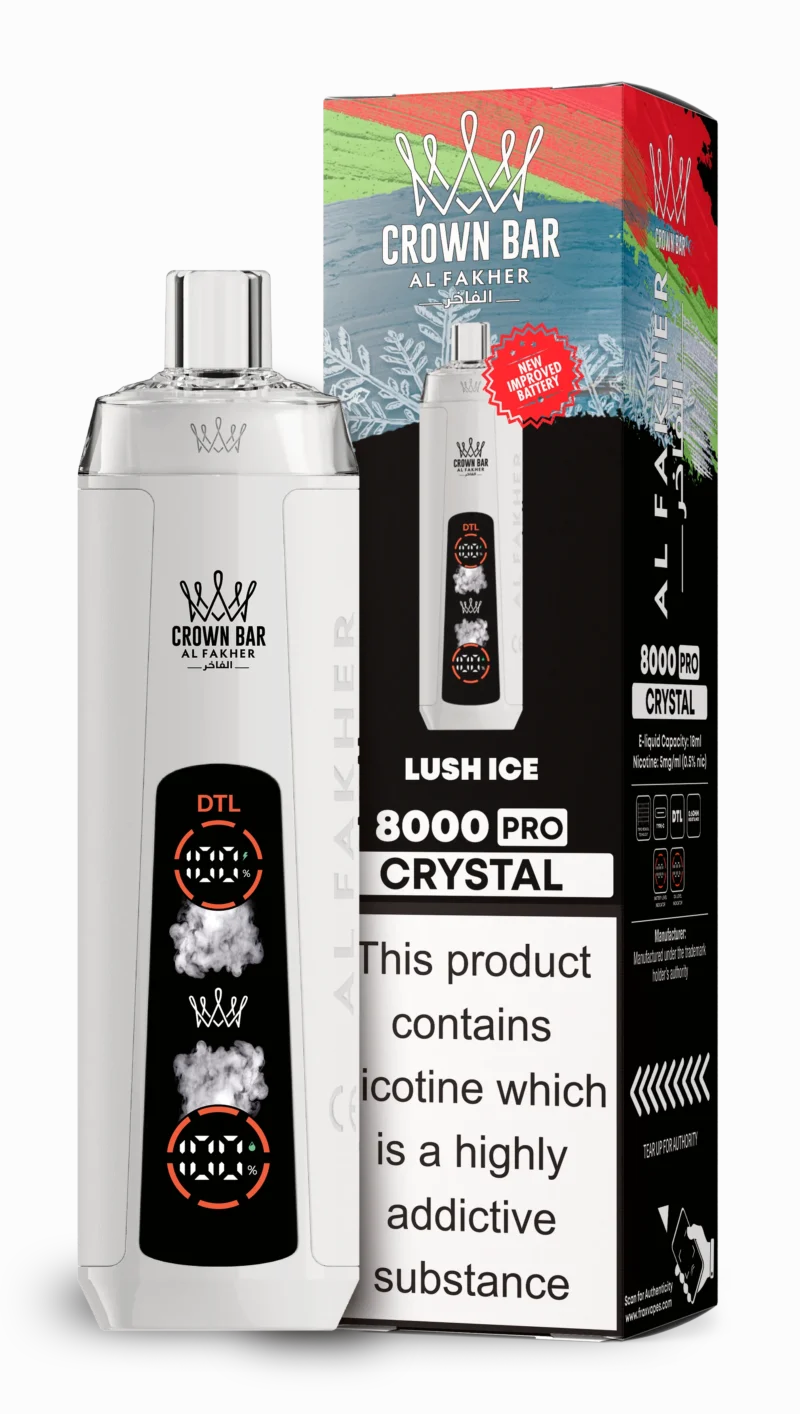 Acevape Al Fakher Crystal 8000 Zuege Einweg Vape Wassermelone Eis Eu Lager Disposable Device