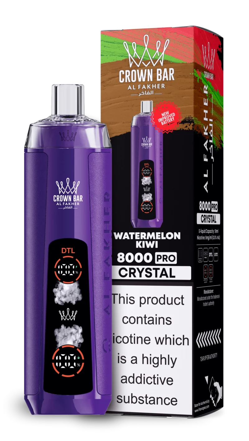 Acevape Al Fakher Crystal 8000 Zuege Einweg Vape Wassermelone Kiwi Eu Lager Disposable Device