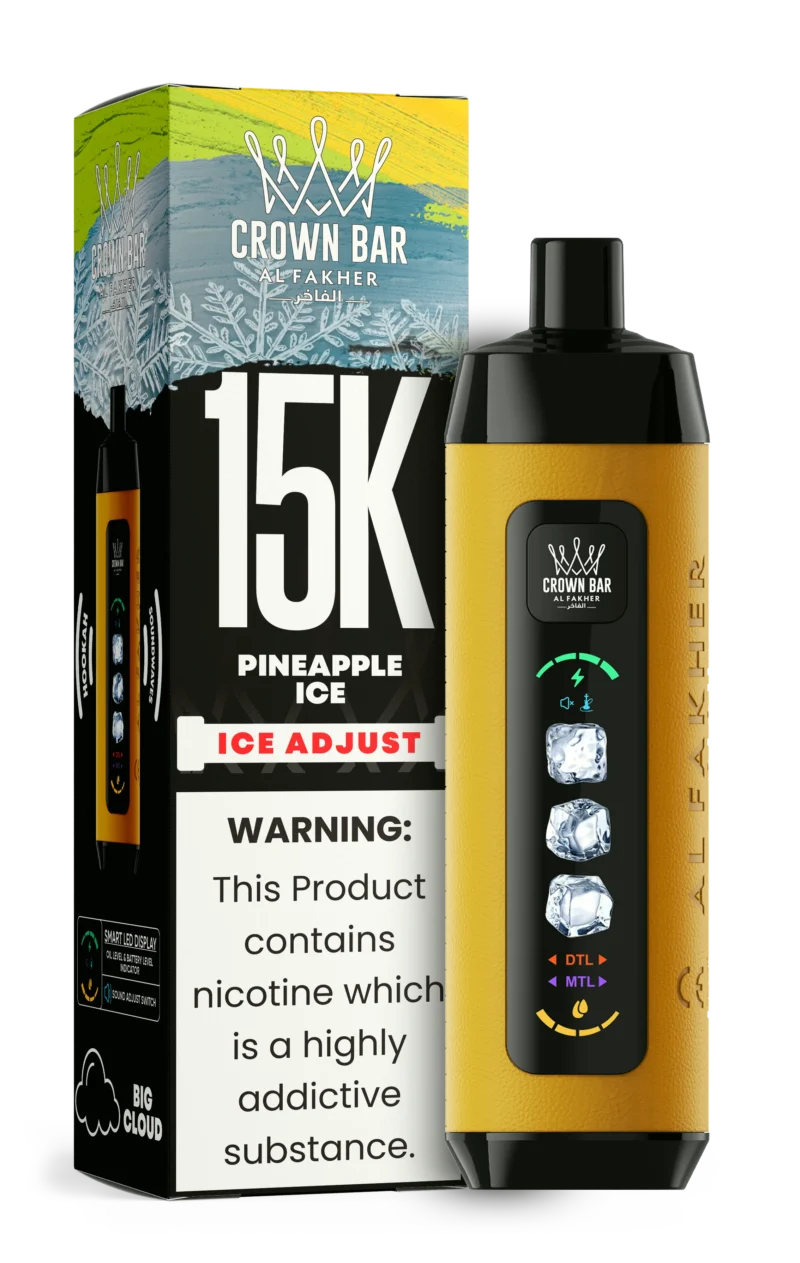 acevape-al-fakher-ice-adjust-15000-zuege-einweg-vape-ananas-eis-eu-lager Acevape Al Fakher Ice Adjust 15 000 bouffées - Cigarette électronique jetable à la saveur d'ananas glacé - En stock en Europe - Appareil jetable
