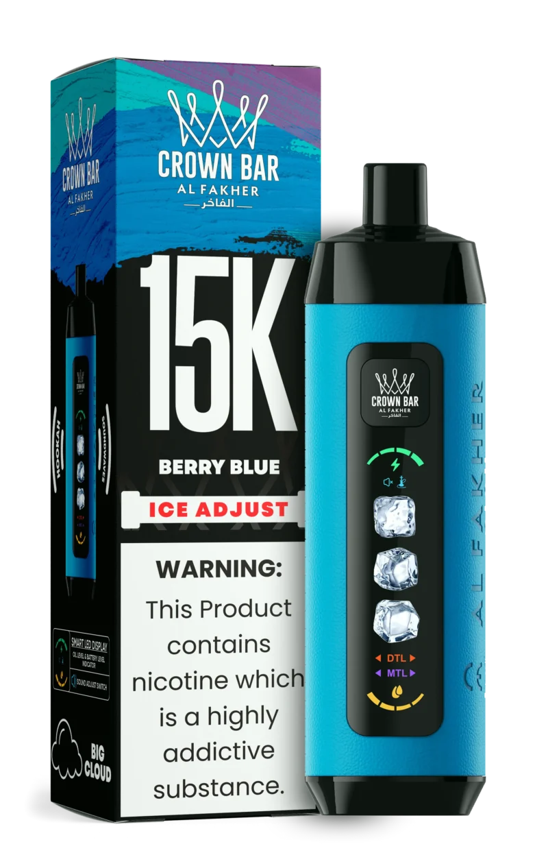 Acevape Al Fakher Ice Adjust 15 000 bouffées – Cigarette électronique jetable aux baies bleues – En stock en Europe – Appareil jetable