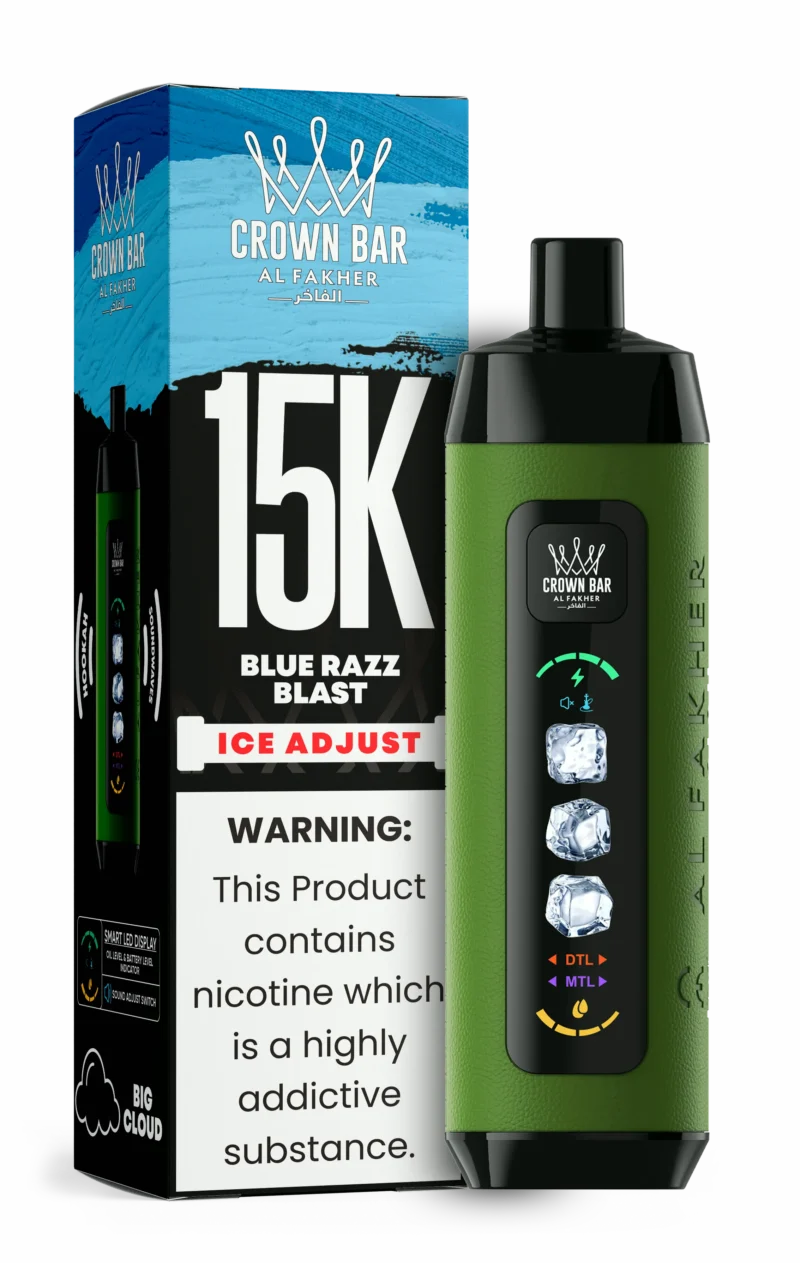 Acevape Al Fakher Ice Adjust 15 000 bouffées, cigarette électronique jetable, saveur « Blue Raspberry Blast », en stock en UE, dispositif jetable