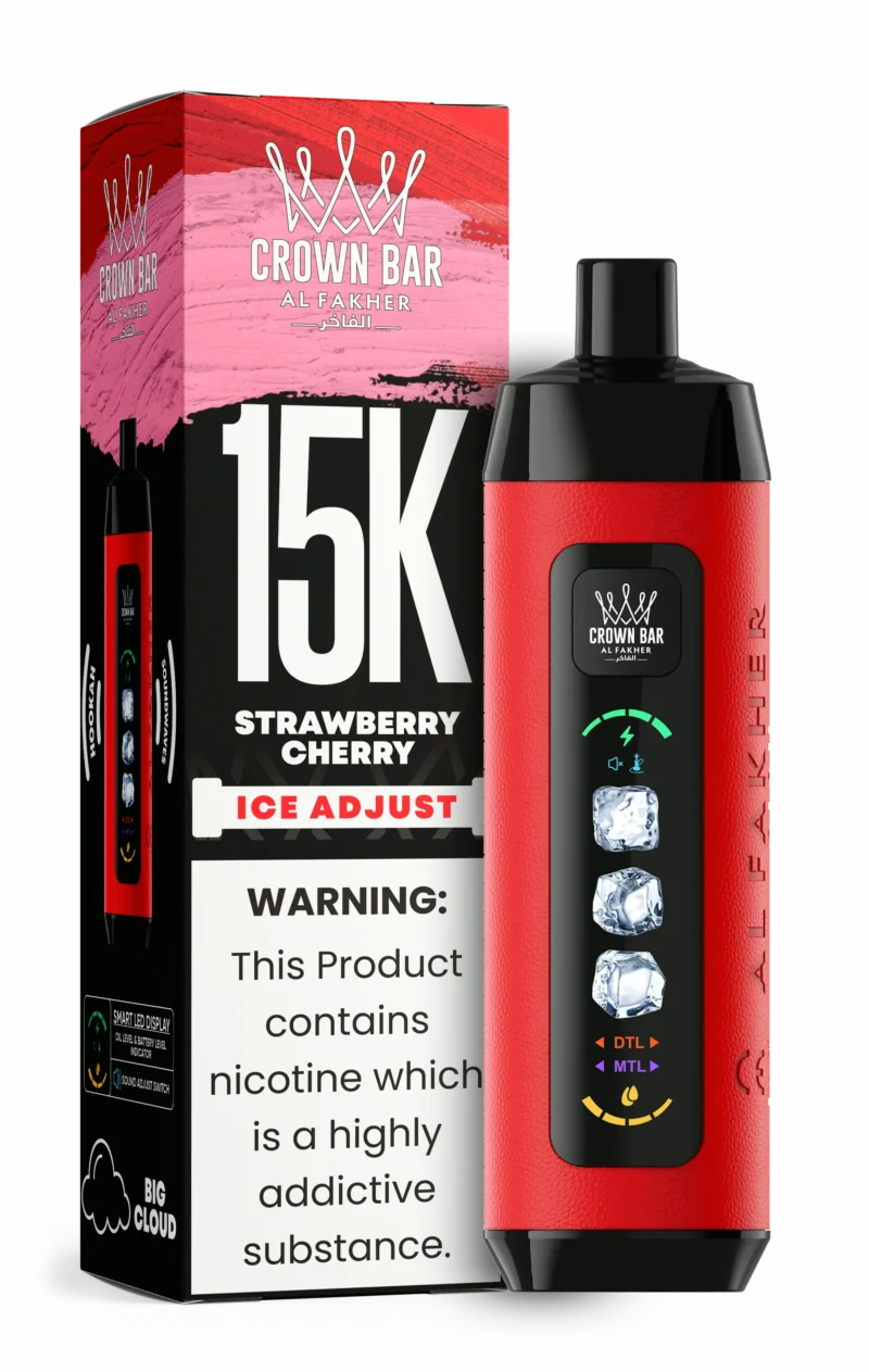 Acevape Al Fakher Ice Adjust 15 000 bouffées, cigarette électronique jetable, saveur fraise-cerise, en stock en Europe, dispositif jetable