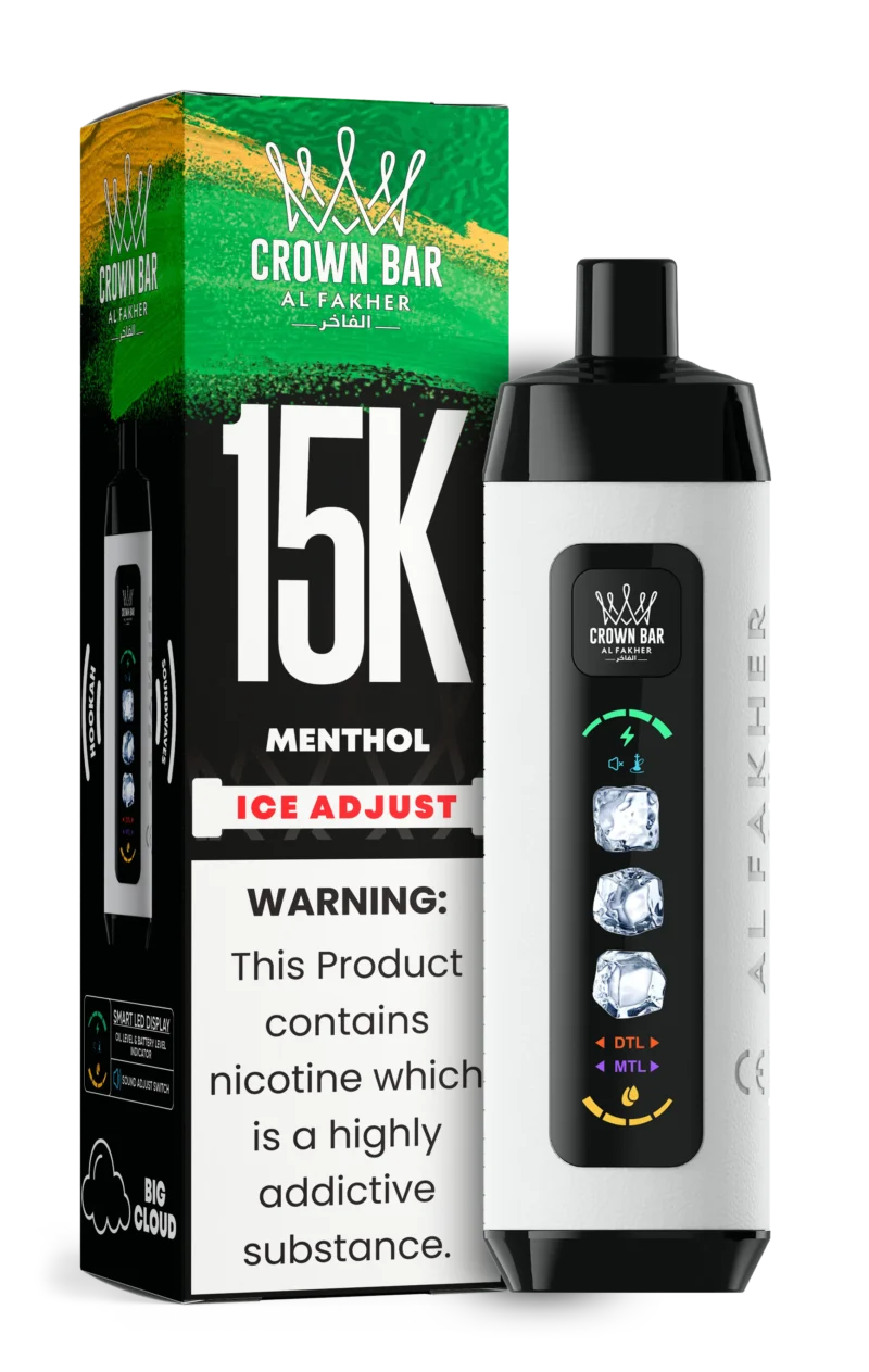 Acevape Al Fakher Ice Adjust 15 000 bouffées – Cigarette électronique jetable au menthol – En stock en Europe – Appareil jetable